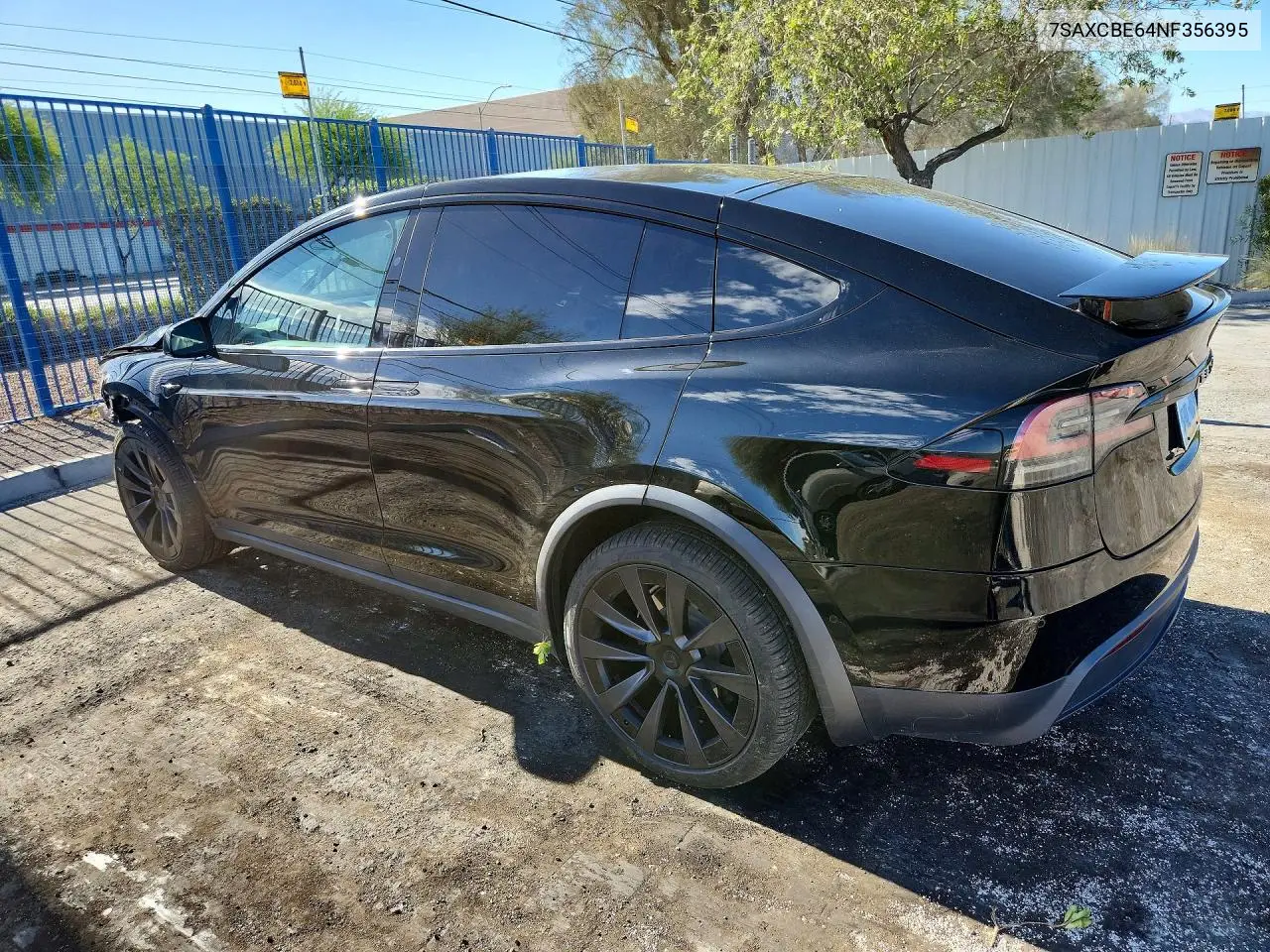 2022 Tesla Model X VIN: 7SAXCBE64NF356395 Lot: 56744006