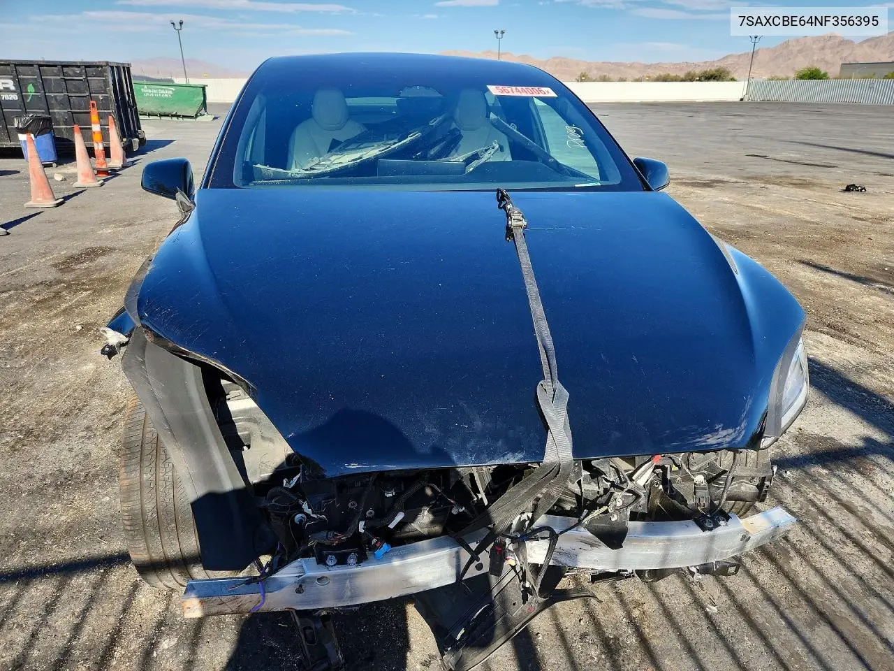 2022 Tesla Model X VIN: 7SAXCBE64NF356395 Lot: 56744006