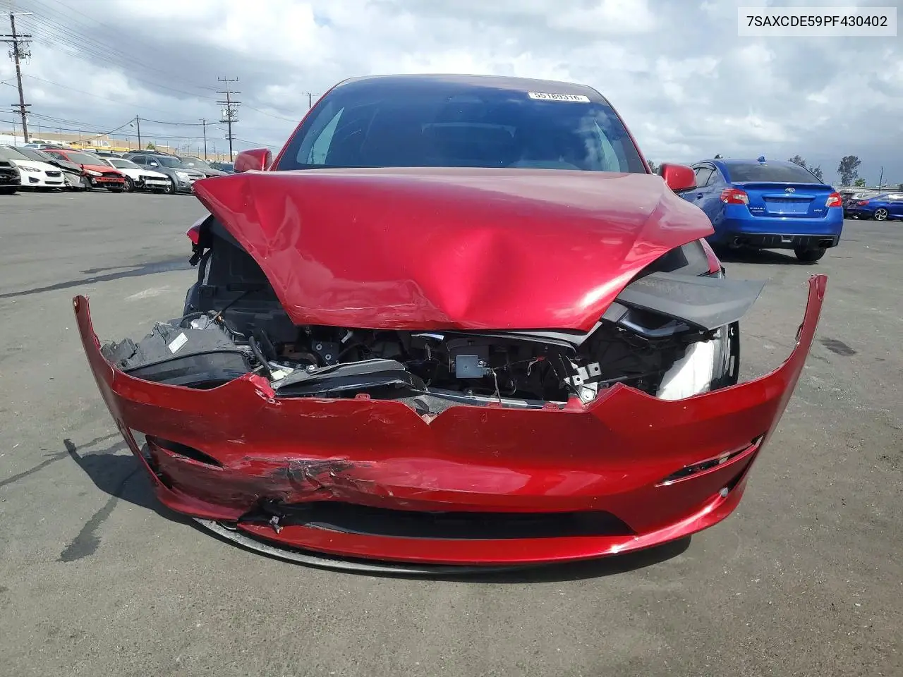 2023 Tesla Model X VIN: 7SAXCDE59PF430402 Lot: 55189316