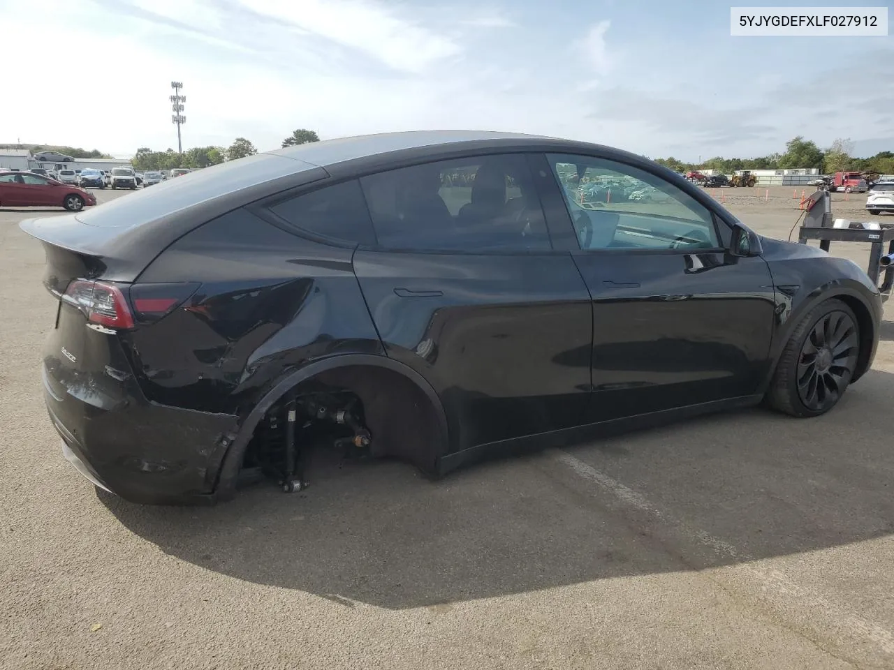 2020 Tesla Model Y VIN: 5YJYGDEFXLF027912 Lot: 71282164