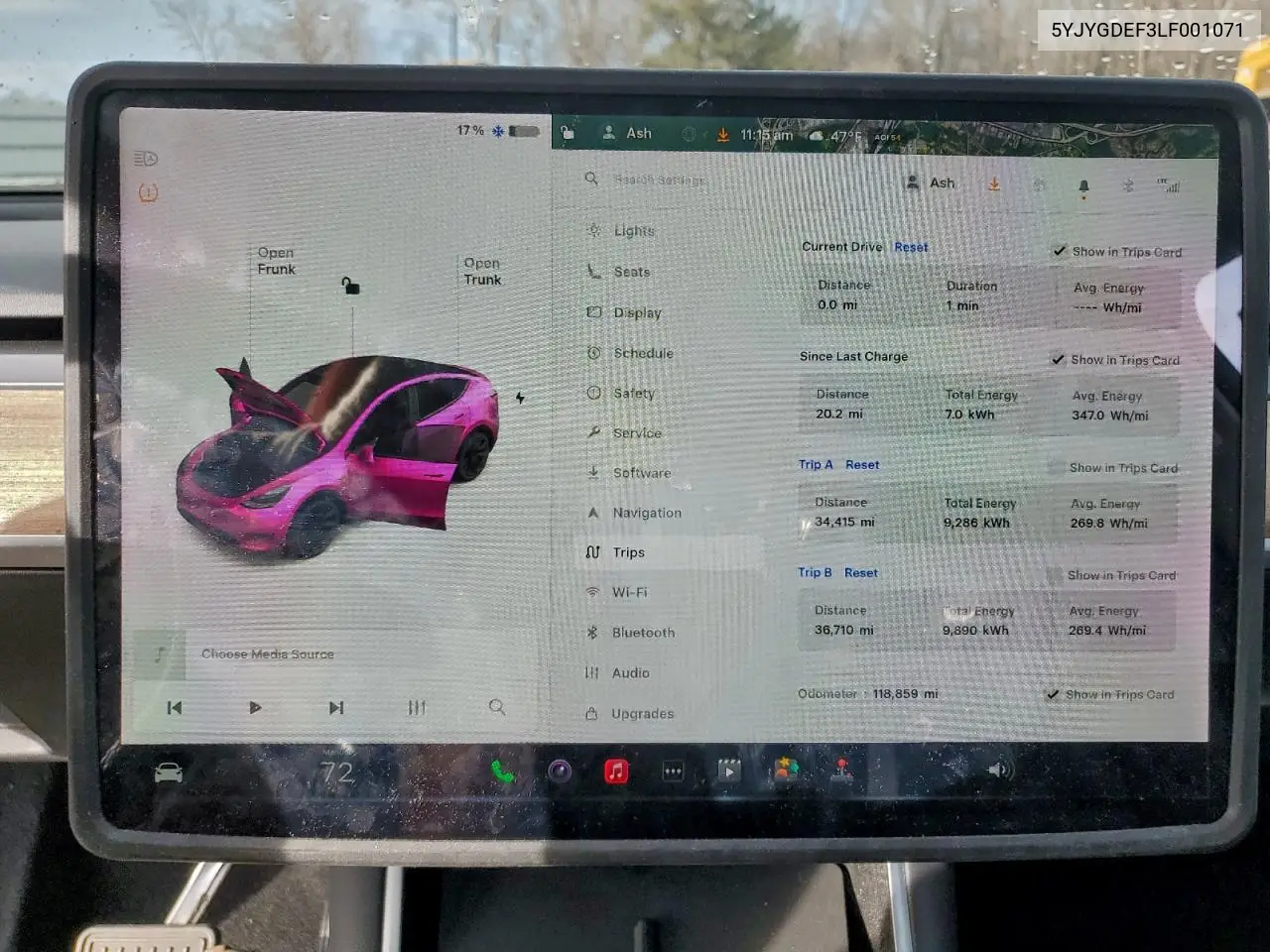 5YJYGDEF3LF001071 2020 Tesla Model Y