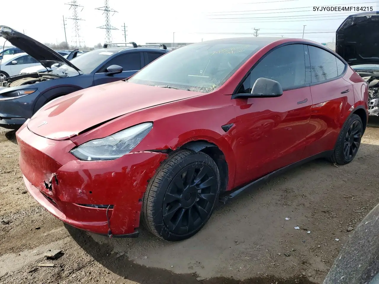 5YJYGDEE4MF184215 2021 Tesla Model Y