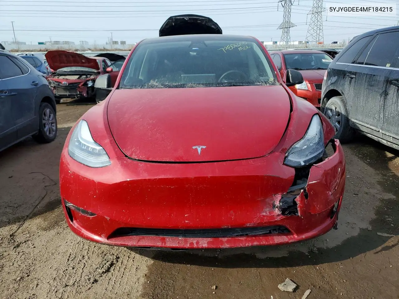 5YJYGDEE4MF184215 2021 Tesla Model Y