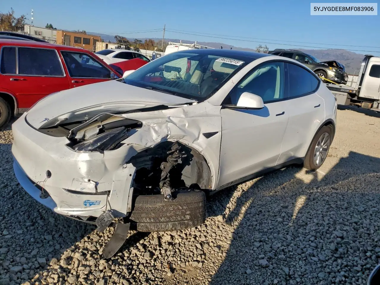 5YJYGDEE8MF083906 2021 Tesla Model Y