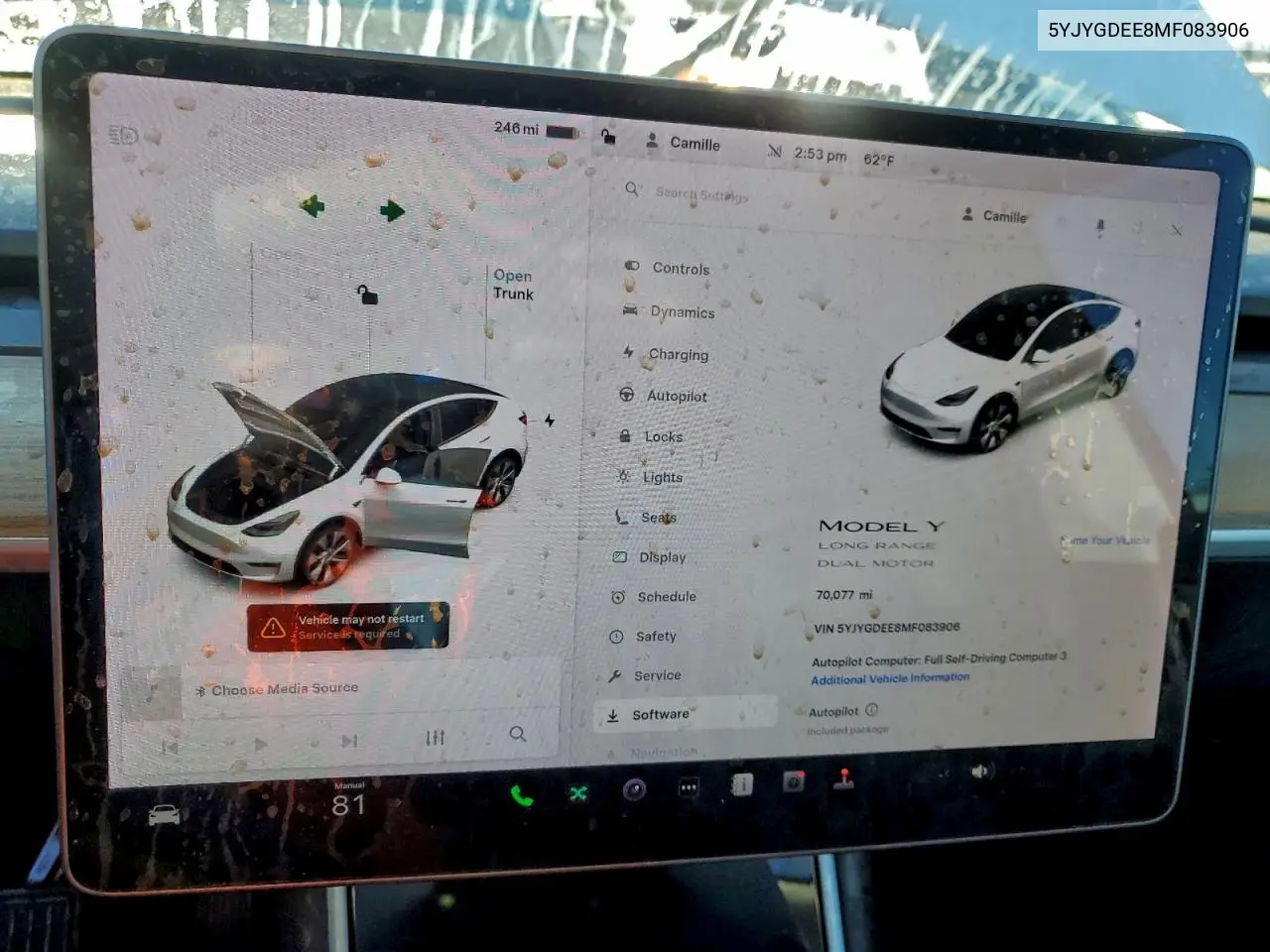 5YJYGDEE8MF083906 2021 Tesla Model Y