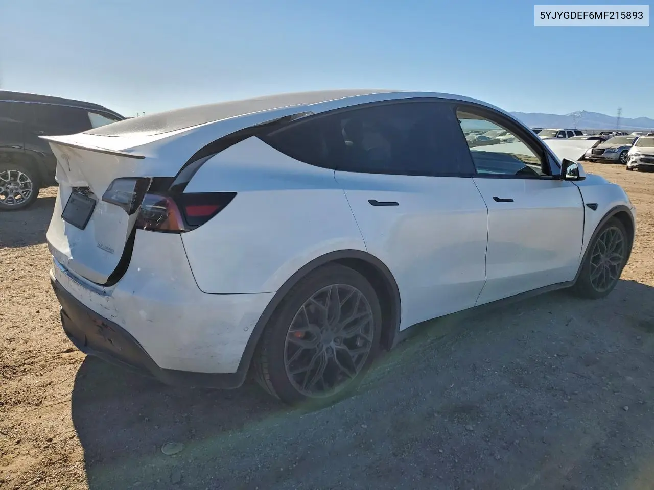 5YJYGDEF6MF215893 2021 Tesla Model Y