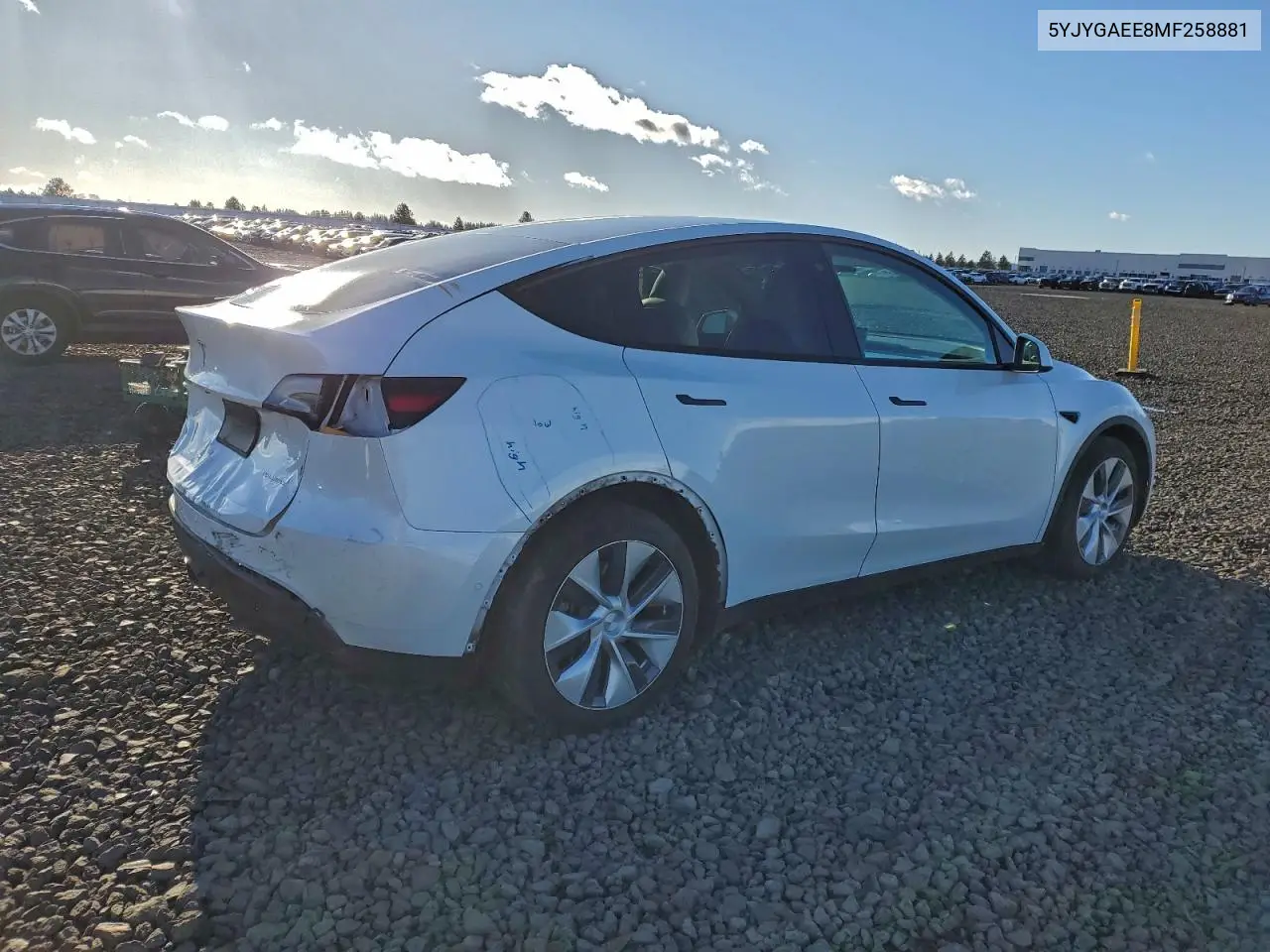 5YJYGAEE8MF258881 2021 Tesla Model Y