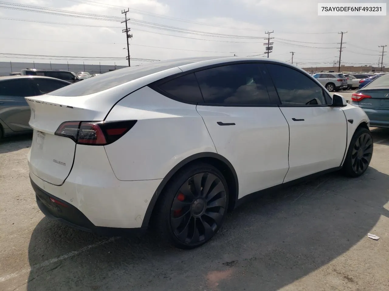 2022 Tesla Model Y VIN: 7SAYGDEF6NF493231 Lot: 52336284