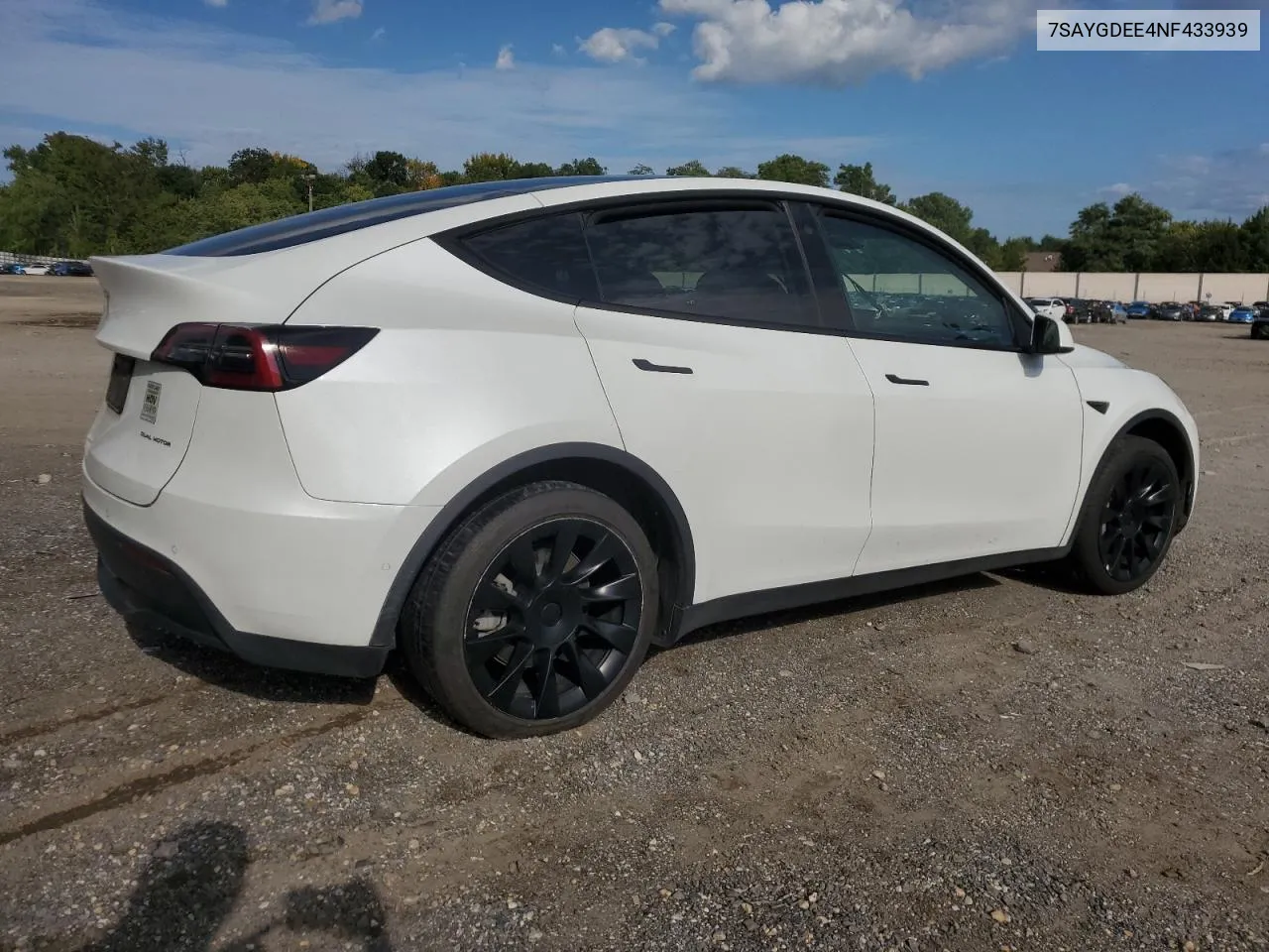 7SAYGDEE4NF433939 2022 Tesla Model Y