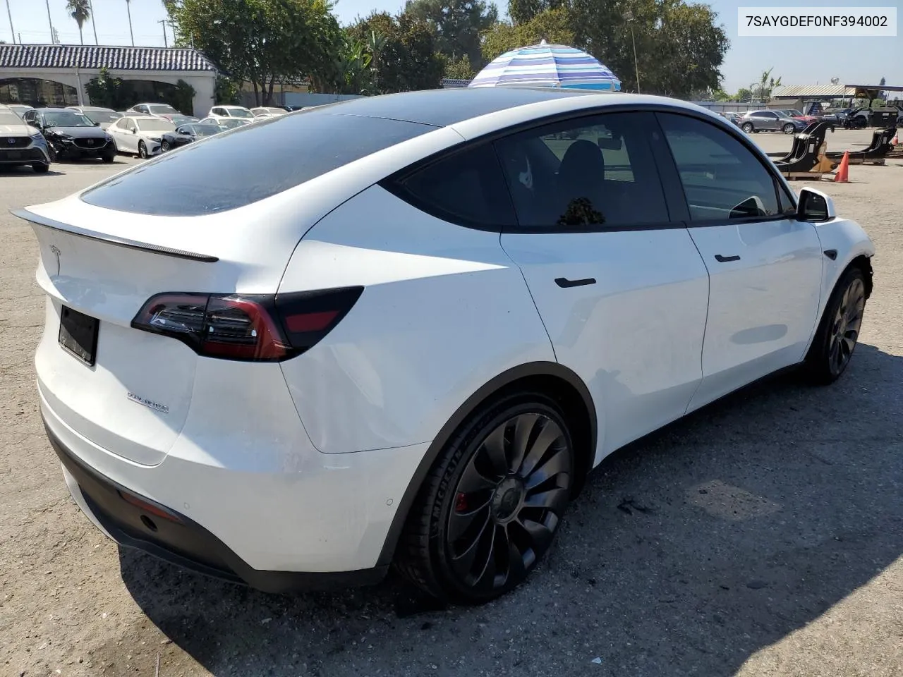 2022 Tesla Model Y VIN: 7SAYGDEF0NF394002 Lot: 73015674