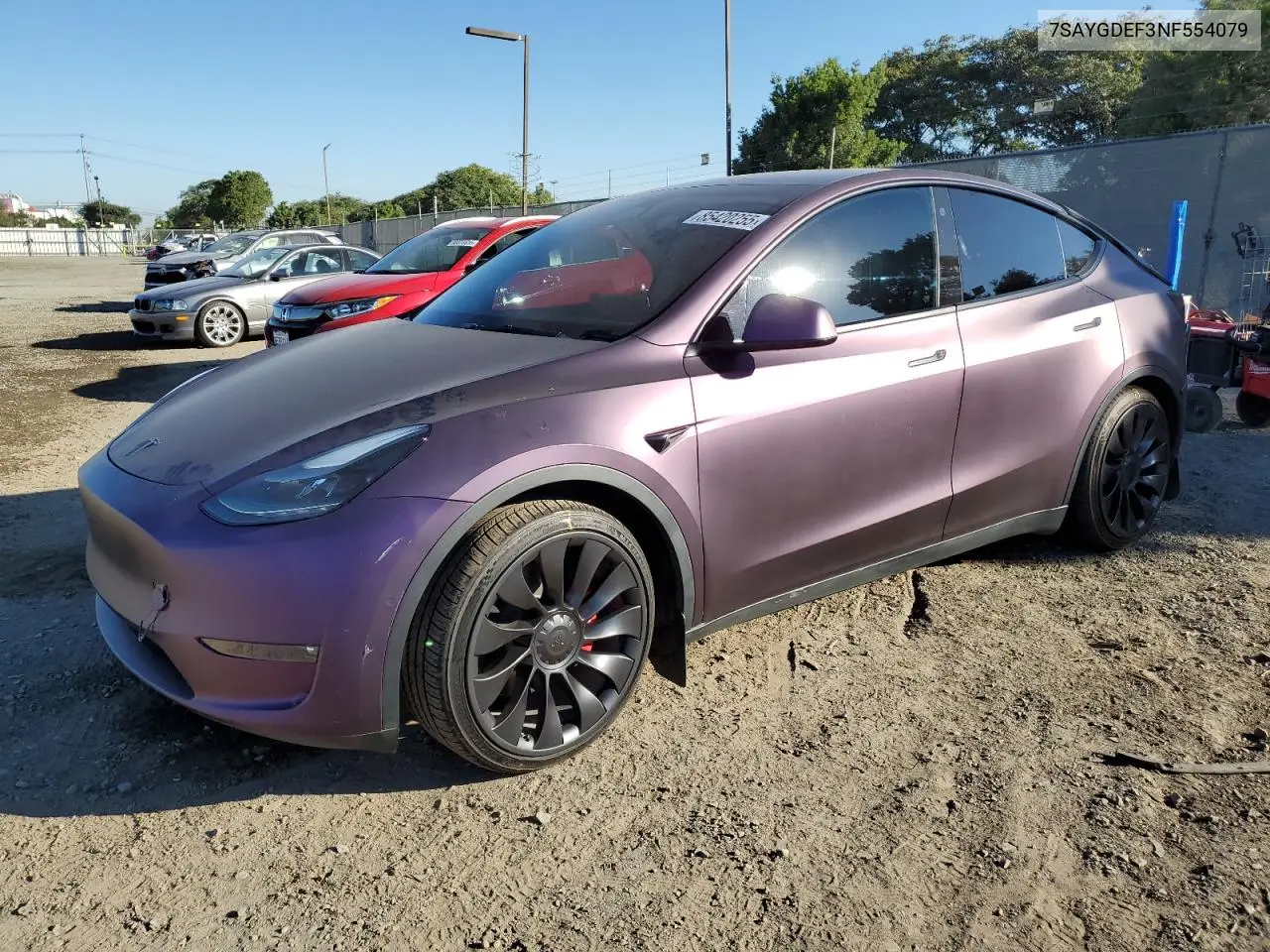 7SAYGDEF3NF554079 2022 Tesla Model Y