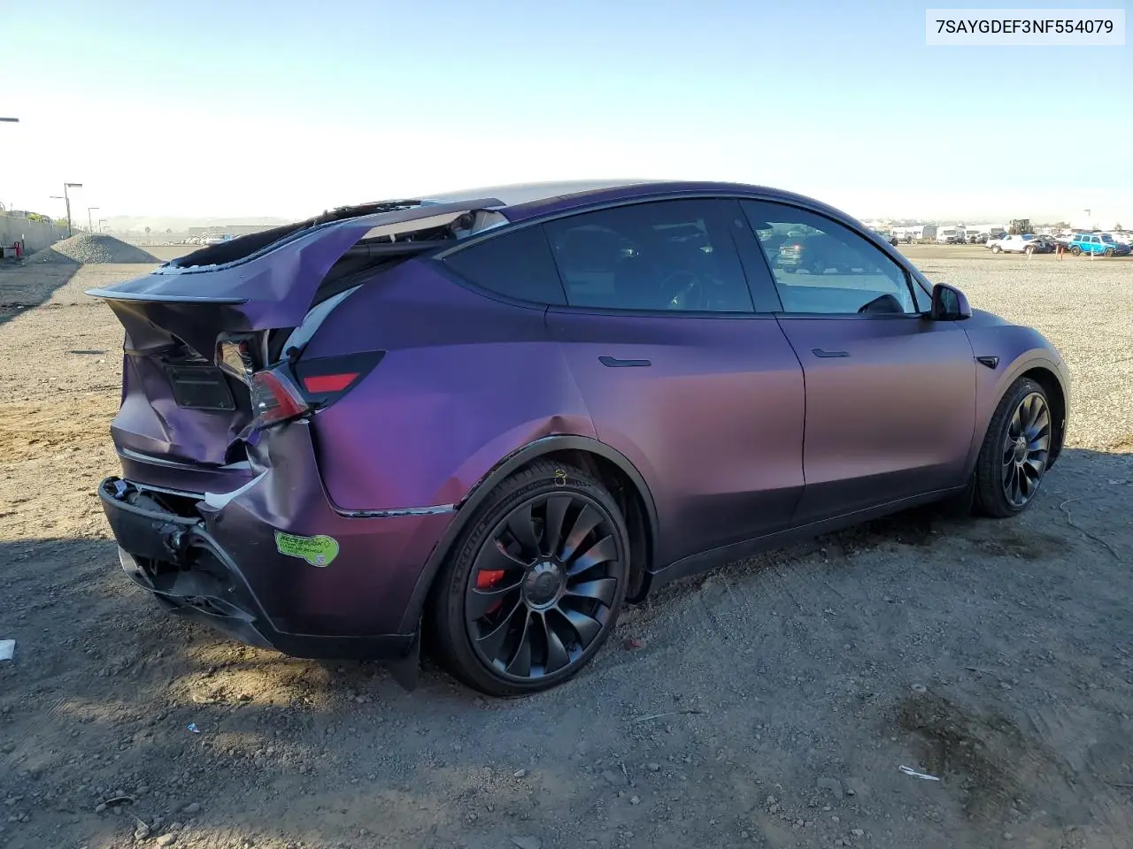 7SAYGDEF3NF554079 2022 Tesla Model Y