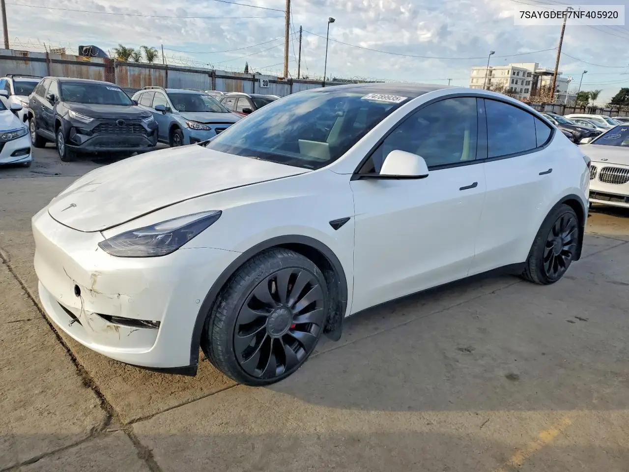 7SAYGDEF7NF405920 2022 Tesla Model Y