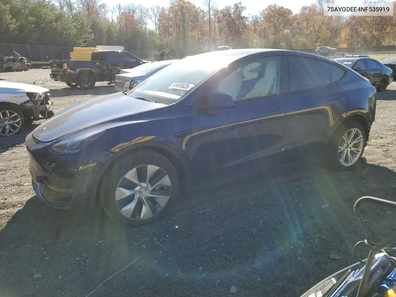 7SAYGDEE4NF535919 2022 Tesla Model Y