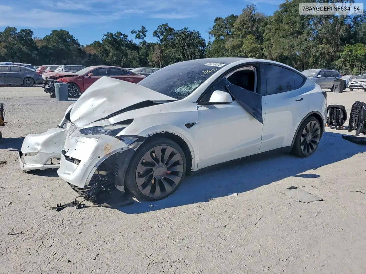 7SAYGDEF1NF534154 2022 Tesla Model Y