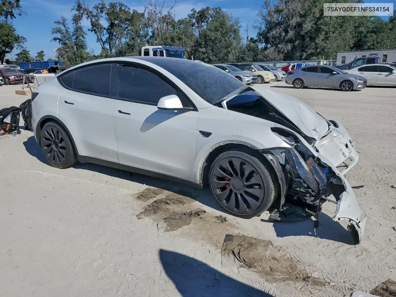 7SAYGDEF1NF534154 2022 Tesla Model Y