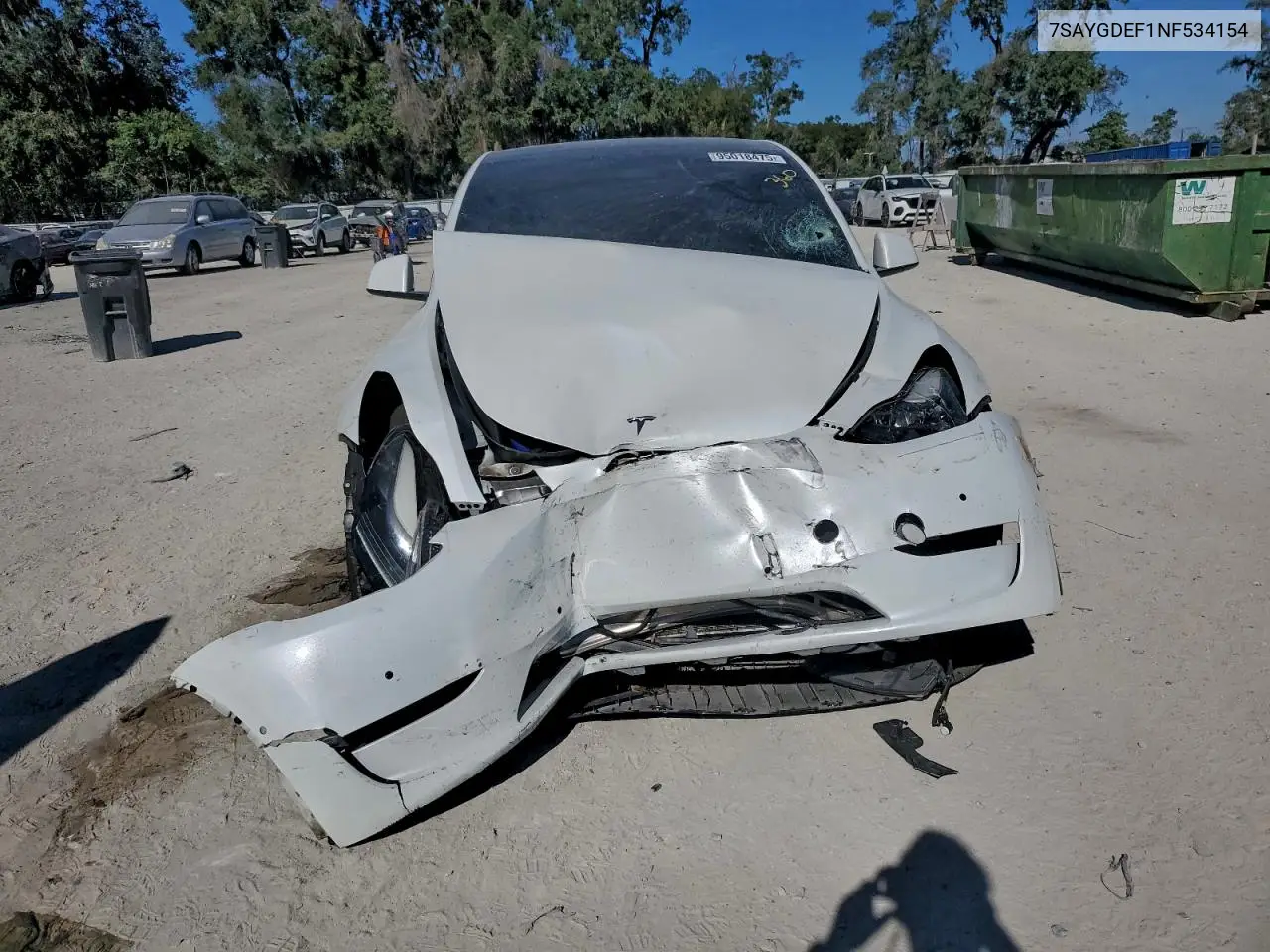 7SAYGDEF1NF534154 2022 Tesla Model Y