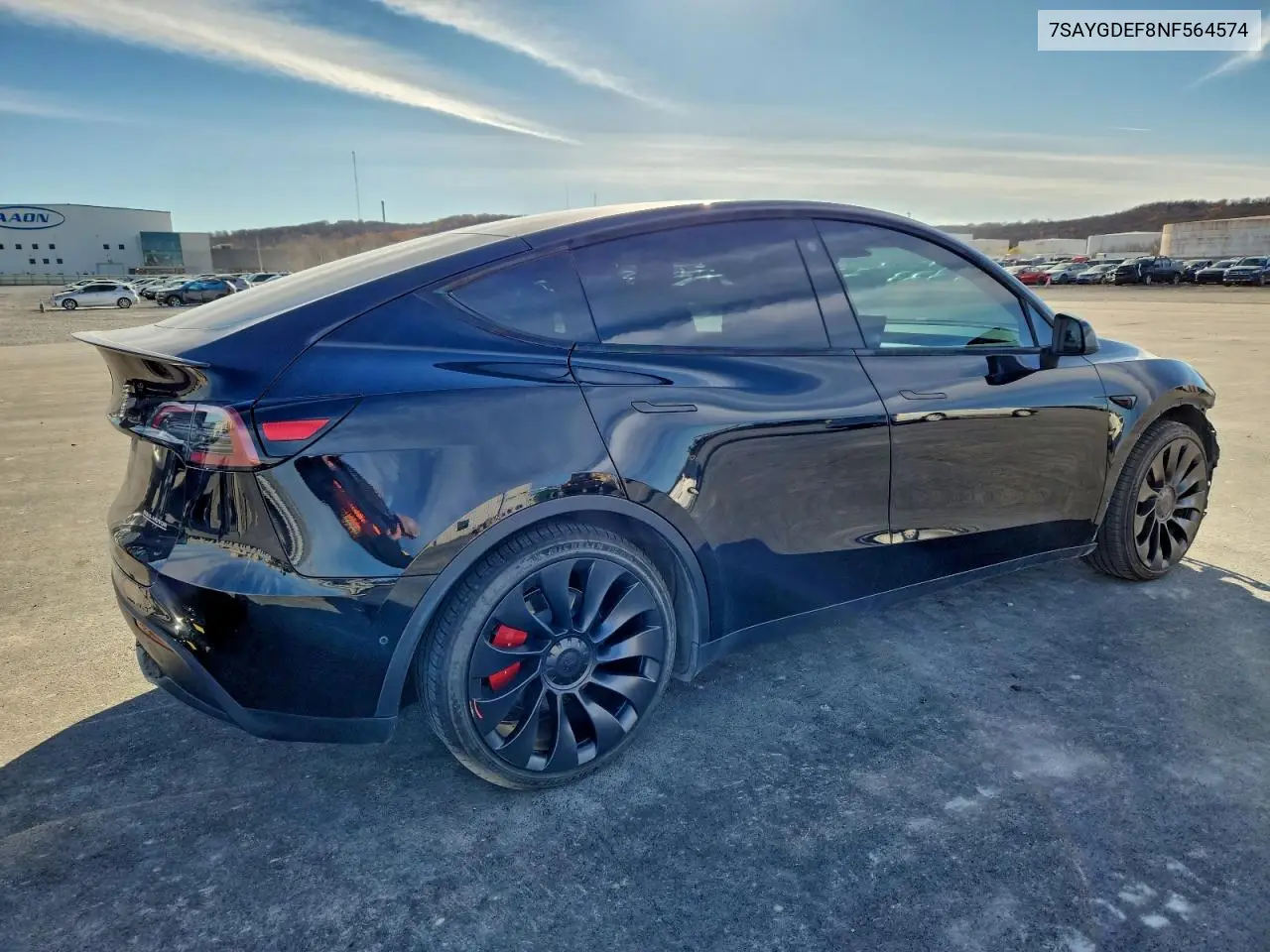 7SAYGDEF8NF564574 2022 Tesla Model Y