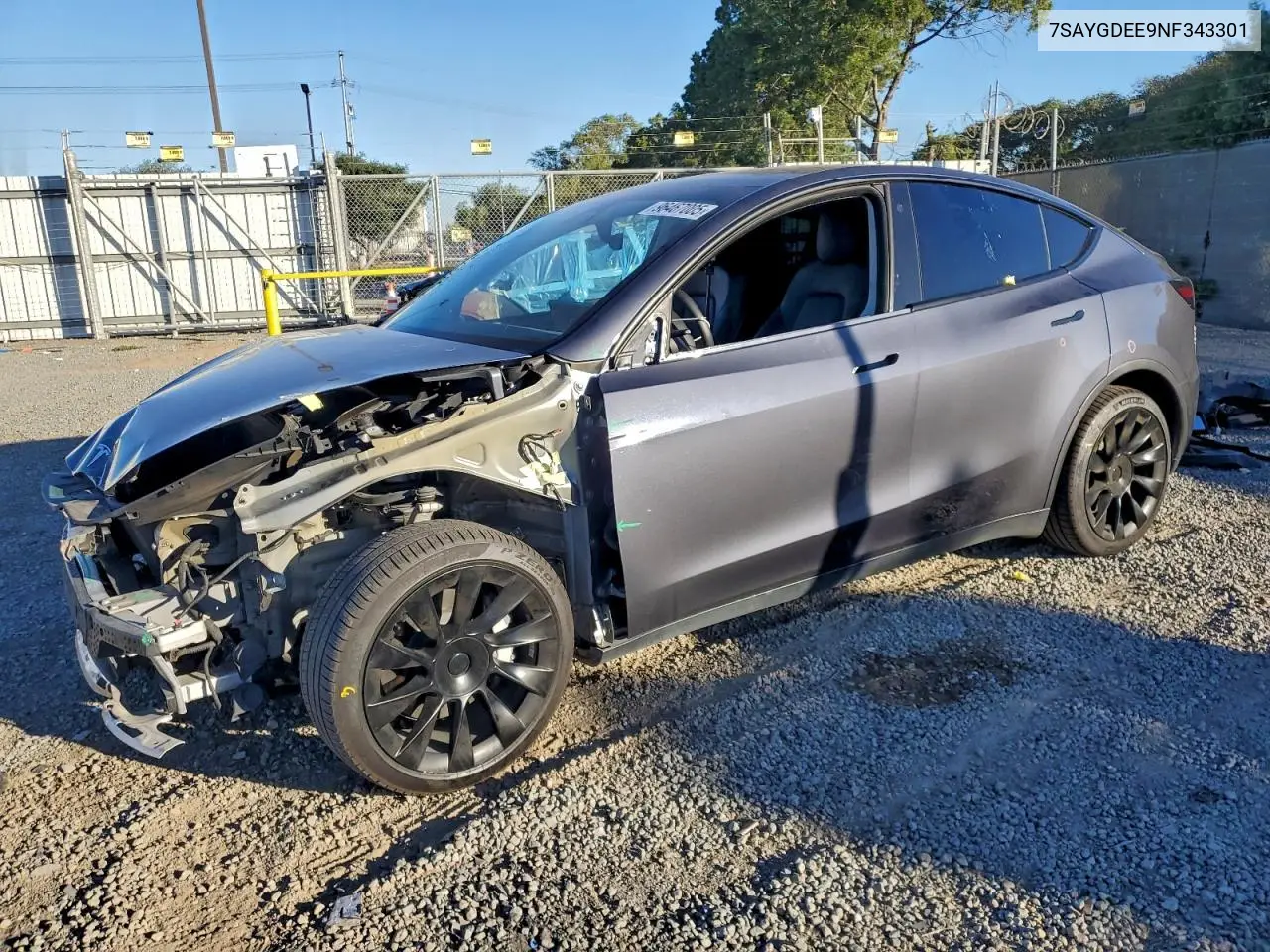 7SAYGDEE9NF343301 2022 Tesla Model Y