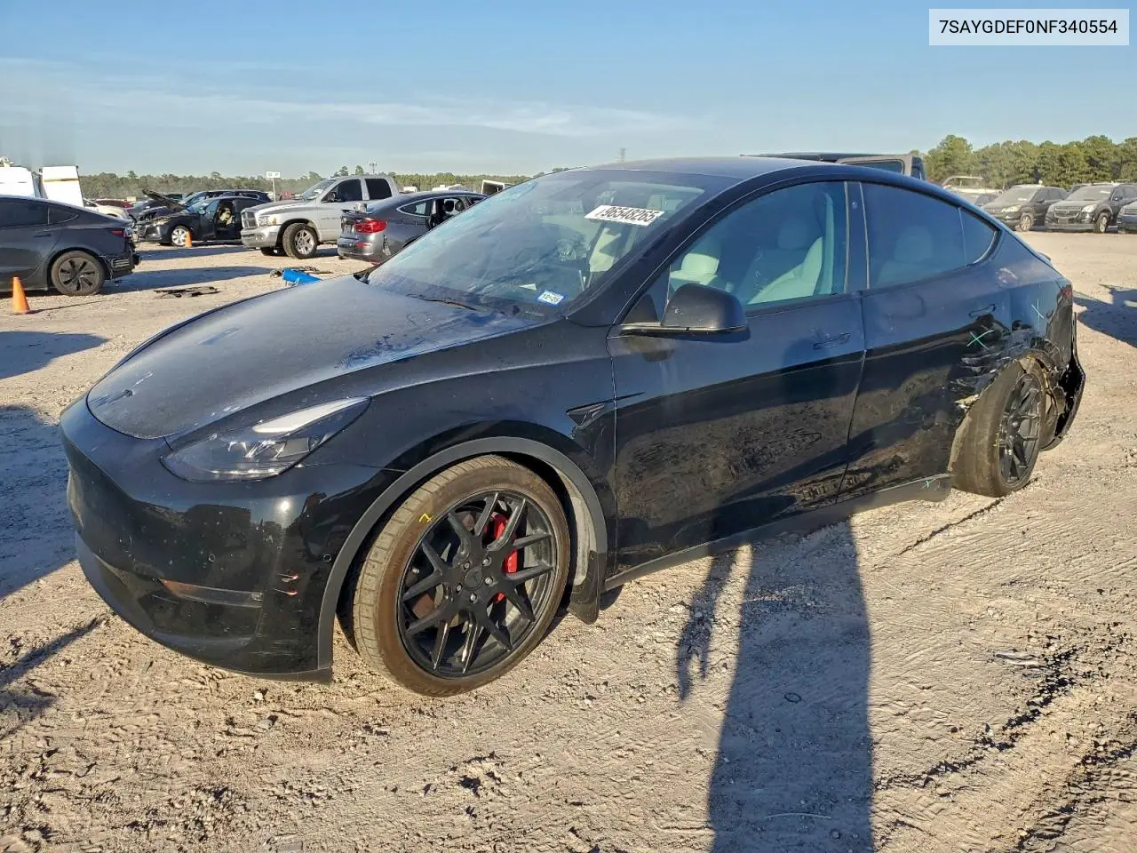 7SAYGDEF0NF340554 2022 Tesla Model Y