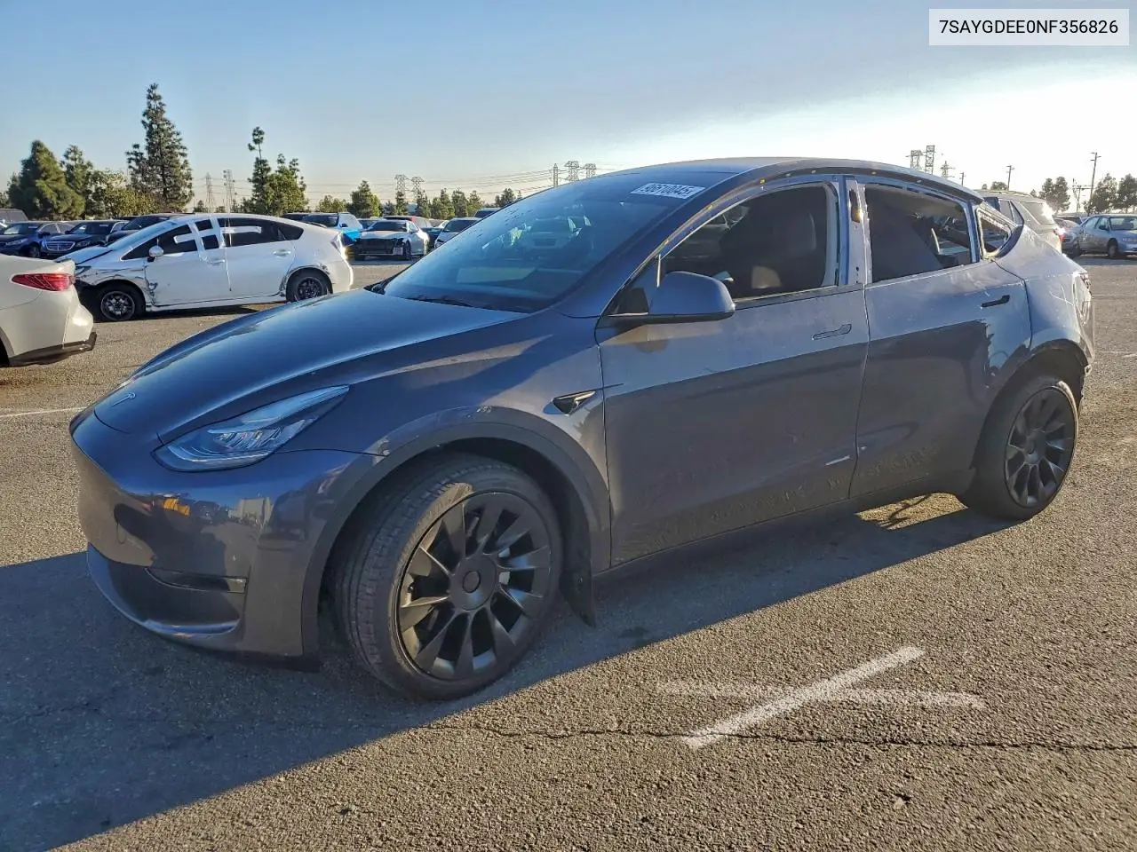 7SAYGDEE0NF356826 2022 Tesla Model Y
