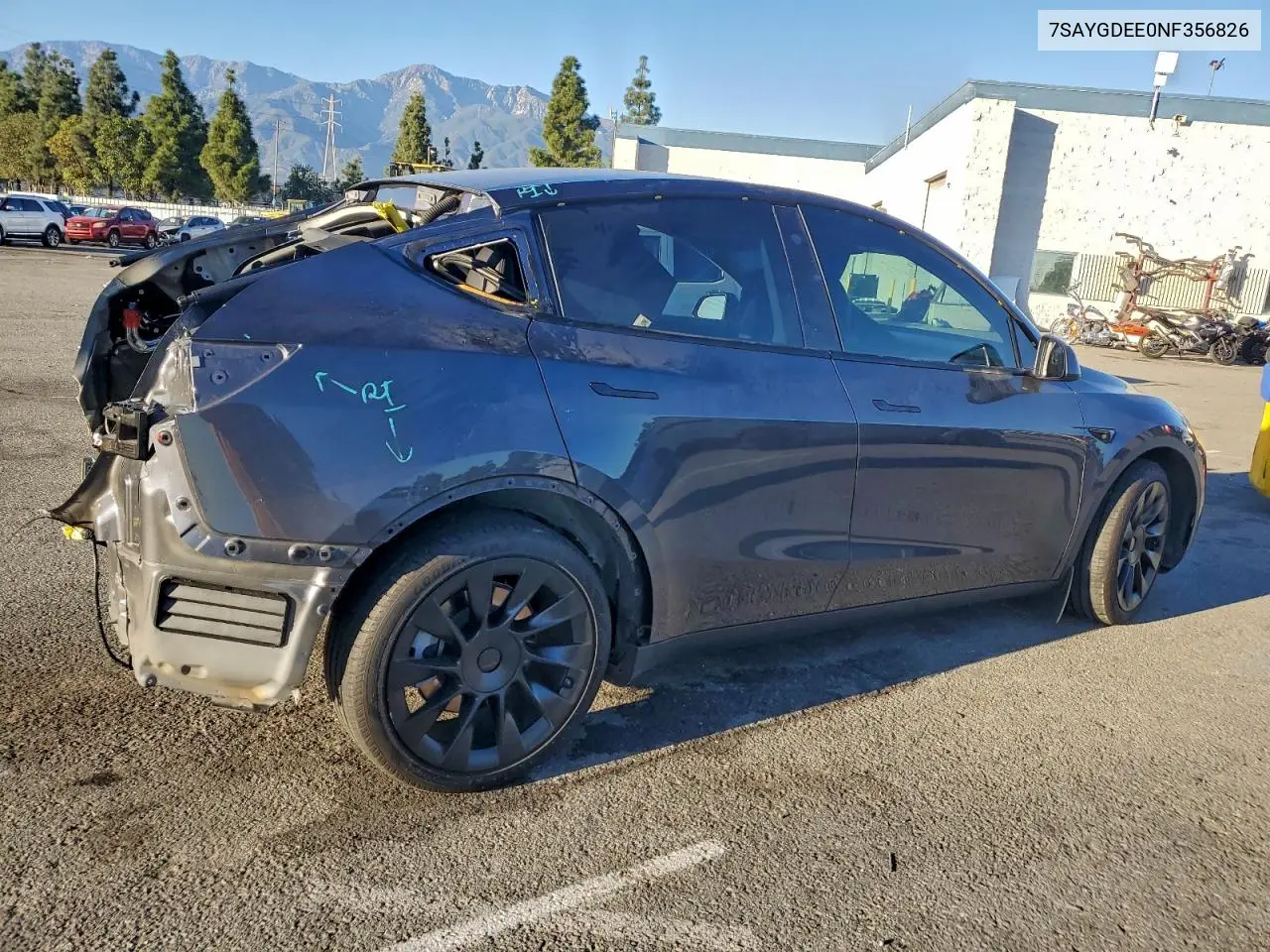 7SAYGDEE0NF356826 2022 Tesla Model Y