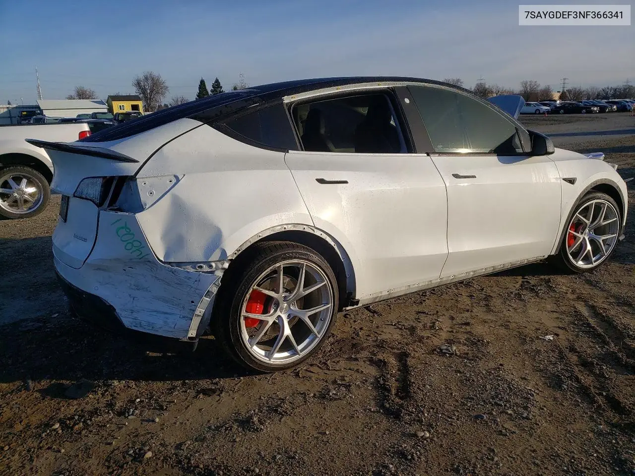 7SAYGDEF3NF366341 2022 Tesla Model Y
