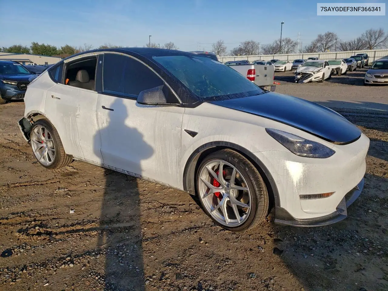 7SAYGDEF3NF366341 2022 Tesla Model Y