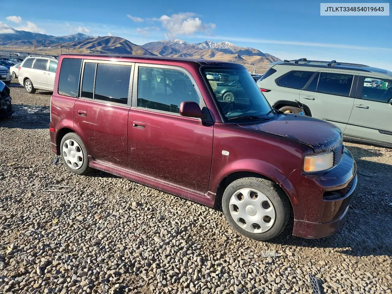 JTLKT334854019643 2005 Toyota Scion Xb