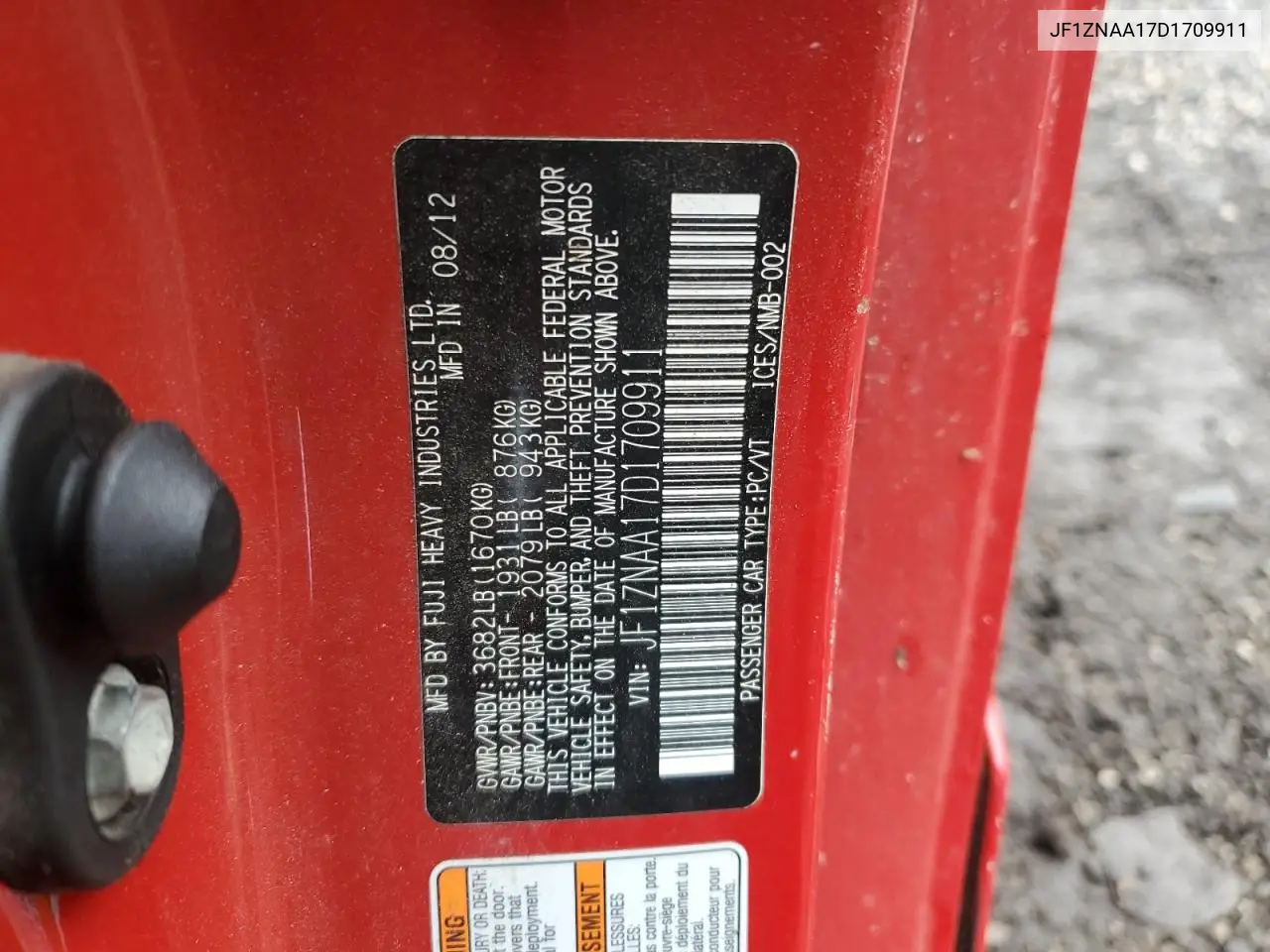 JF1ZNAA17D1709911 2013 Toyota Scion Fr-S