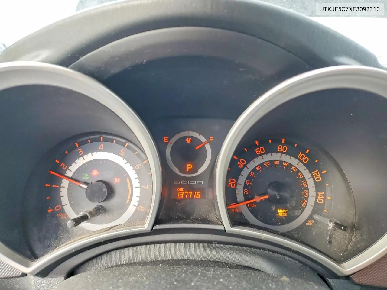 JTKJF5C7XF3092310 2015 Toyota Scion Tc