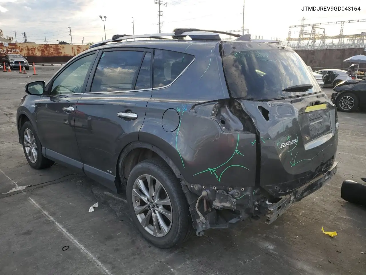 JTMDJREV9GD043164 2016 Toyota Rav4 Hv Limited
