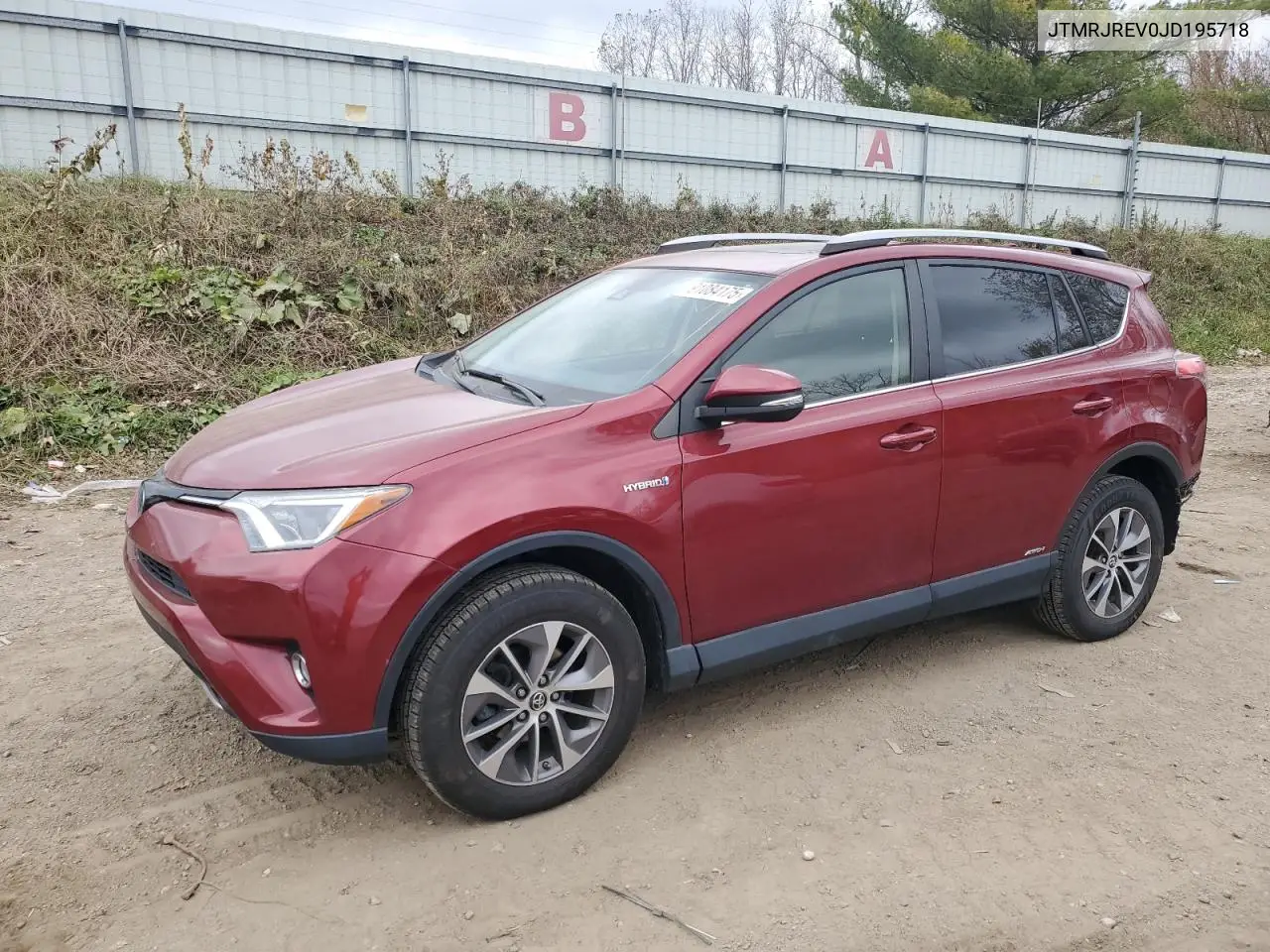 JTMRJREV0JD195718 2018 Toyota Rav4 Hv Le