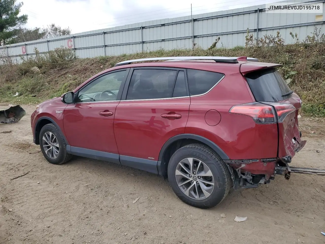 JTMRJREV0JD195718 2018 Toyota Rav4 Hv Le
