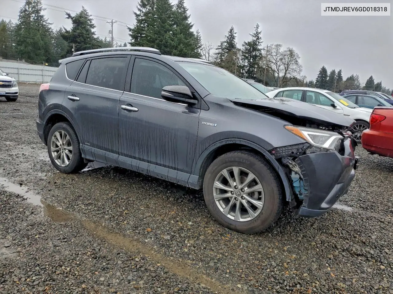 JTMDJREV6GD018318 2016 Toyota Rav4 Hv Limited