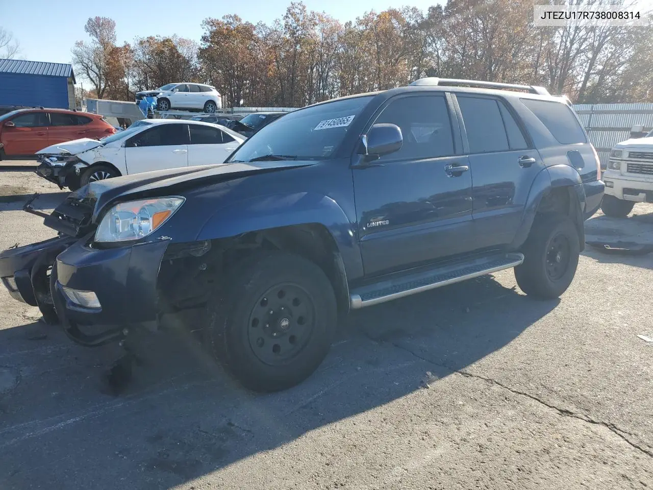 JTEZU17R738008314 2003 Toyota 4Runner Limited