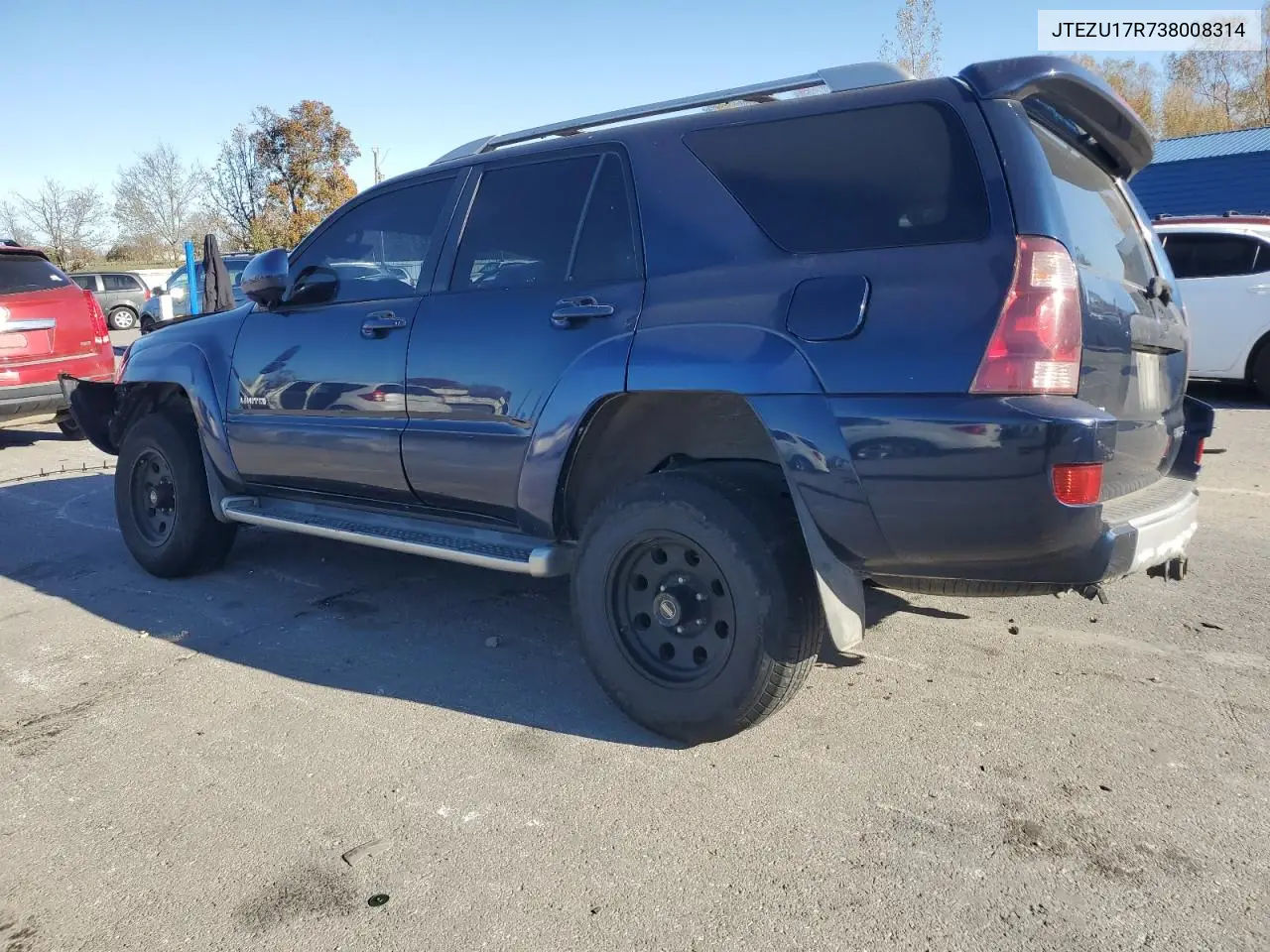 JTEZU17R738008314 2003 Toyota 4Runner Limited