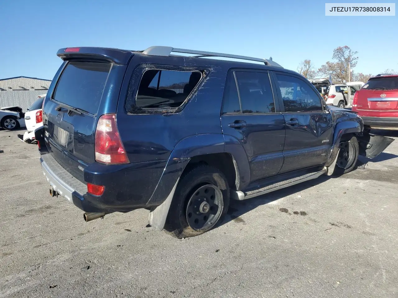 JTEZU17R738008314 2003 Toyota 4Runner Limited