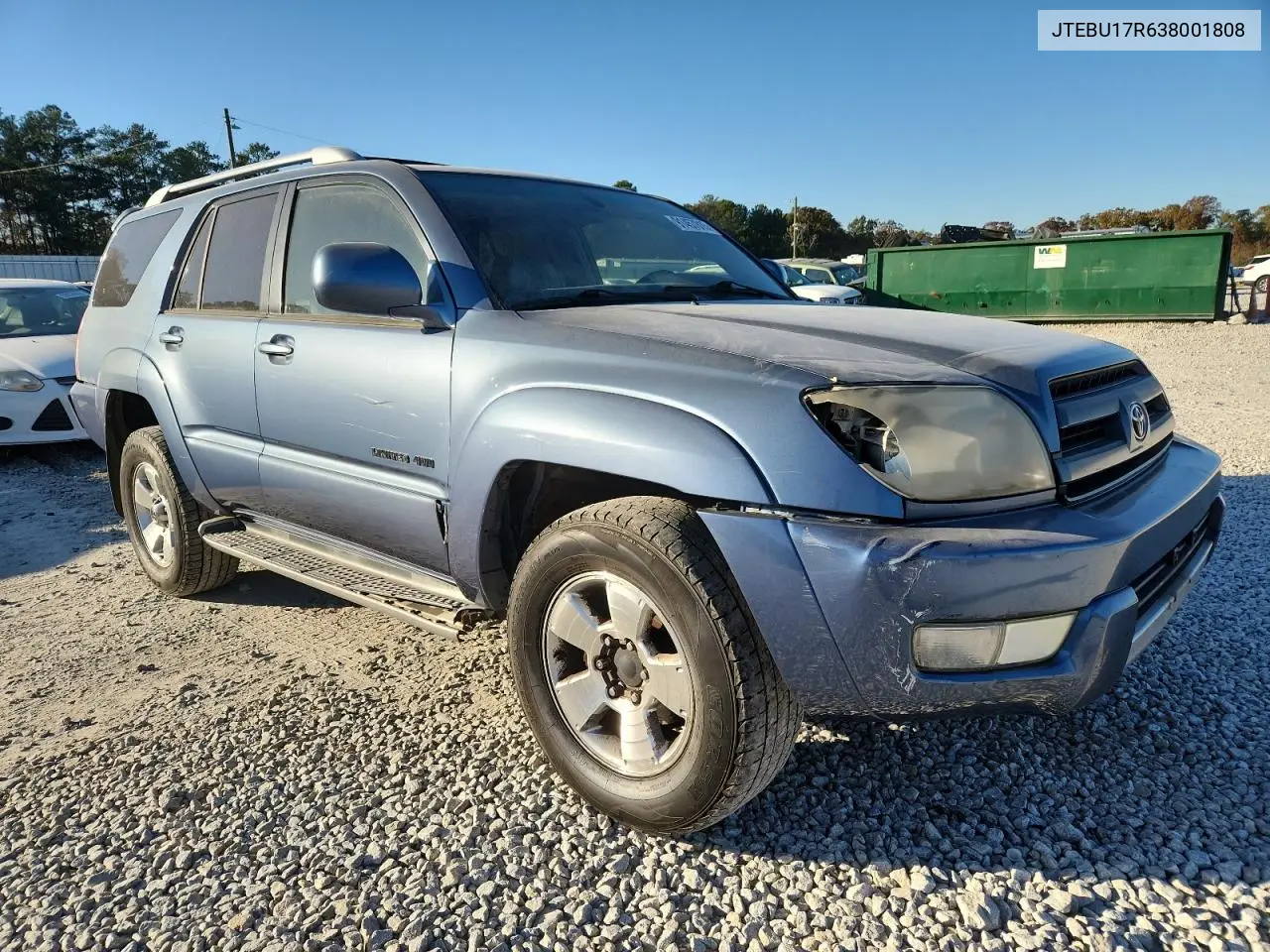 JTEBU17R638001808 2003 Toyota 4Runner Limited