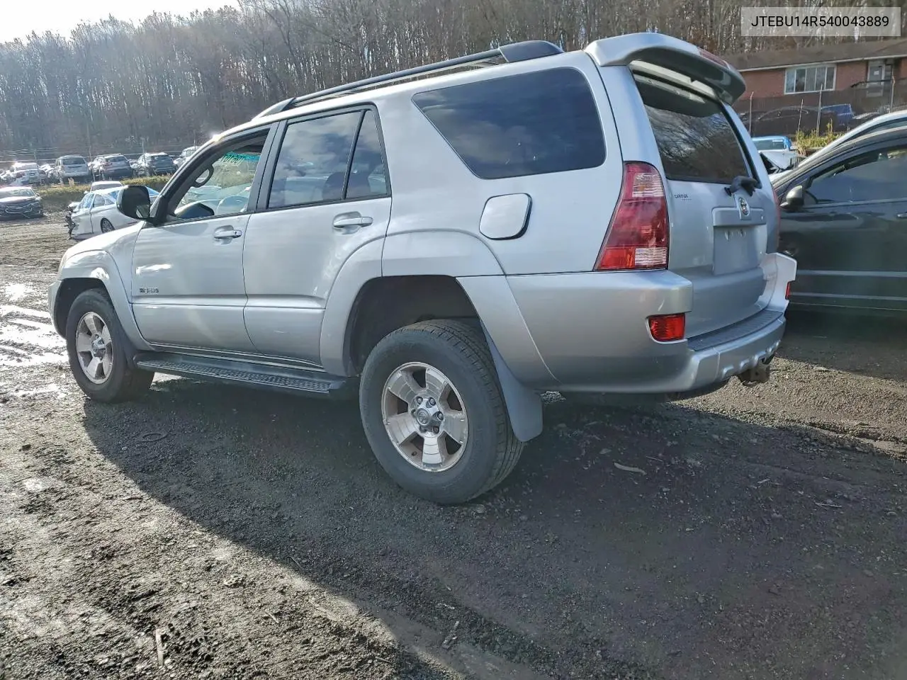 JTEBU14R540043889 2004 Toyota 4Runner Sr5