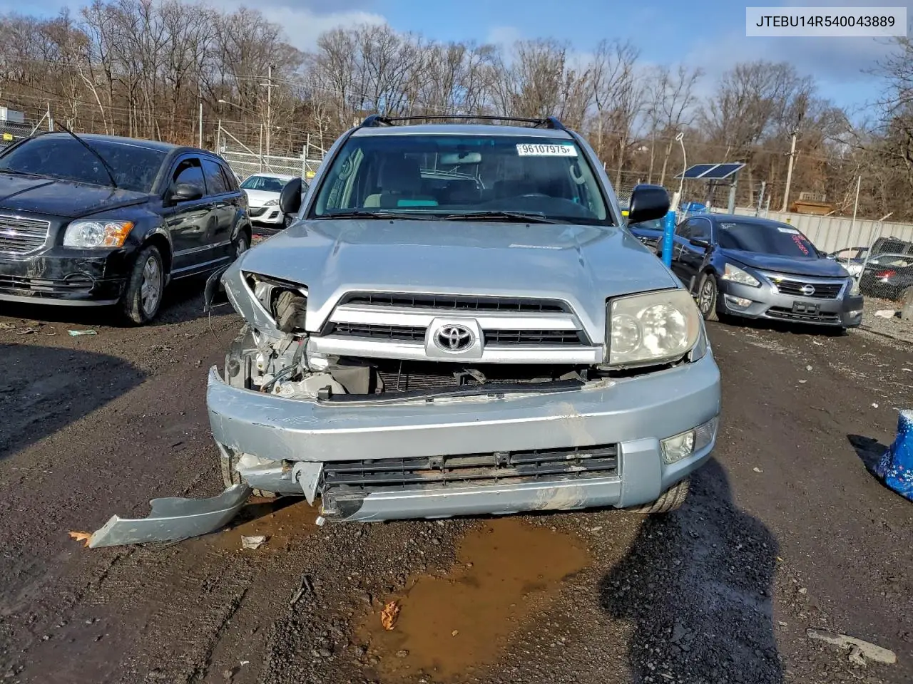 JTEBU14R540043889 2004 Toyota 4Runner Sr5