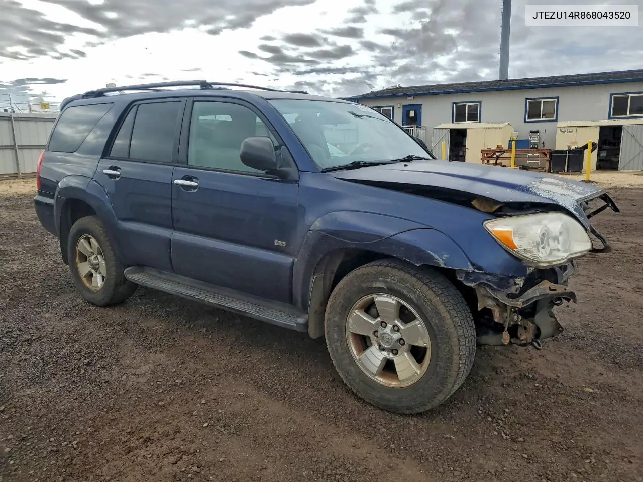JTEZU14R868043520 2006 Toyota 4Runner Sr5