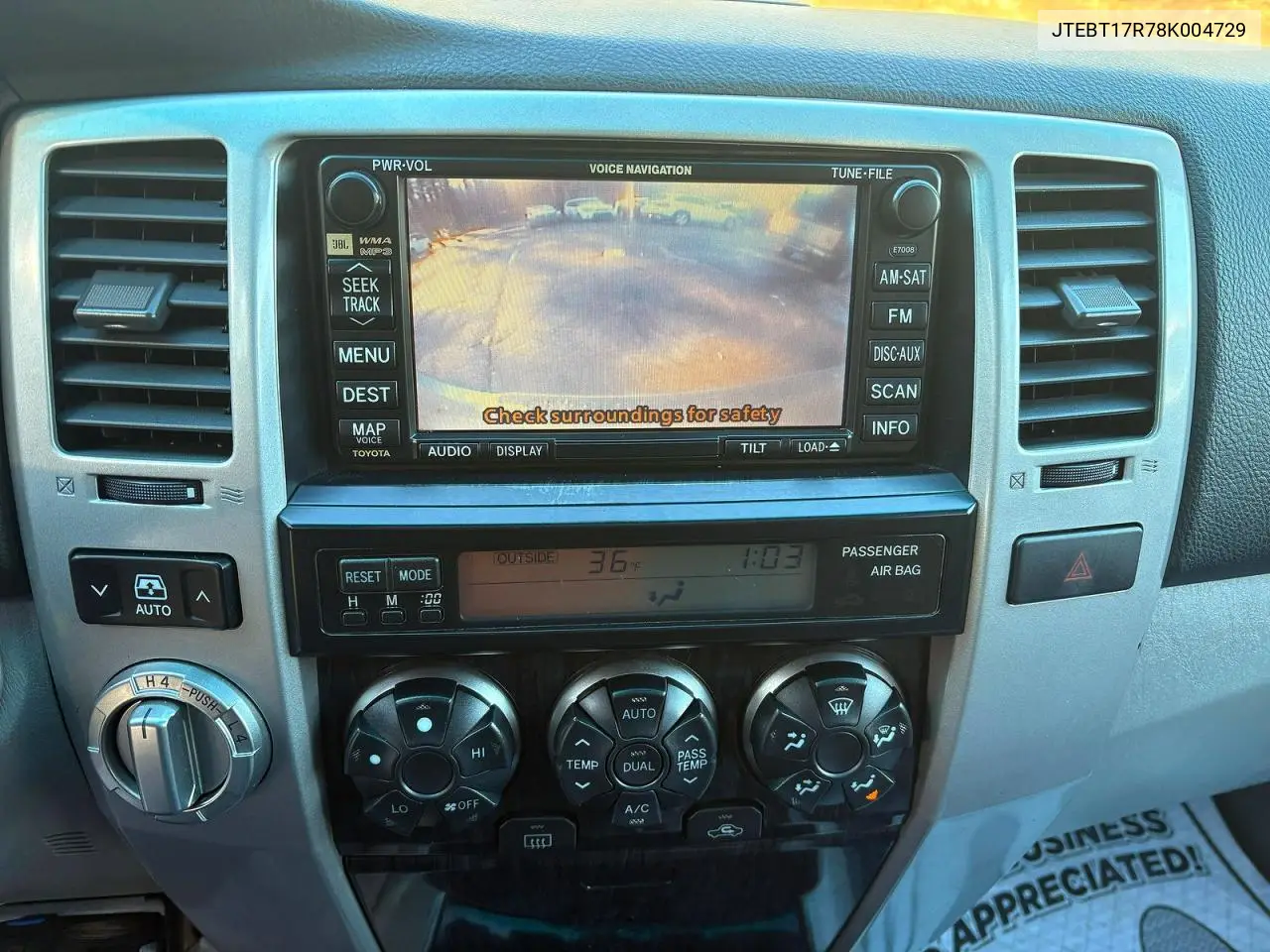 JTEBT17R78K004729 2008 Toyota 4Runner Limited