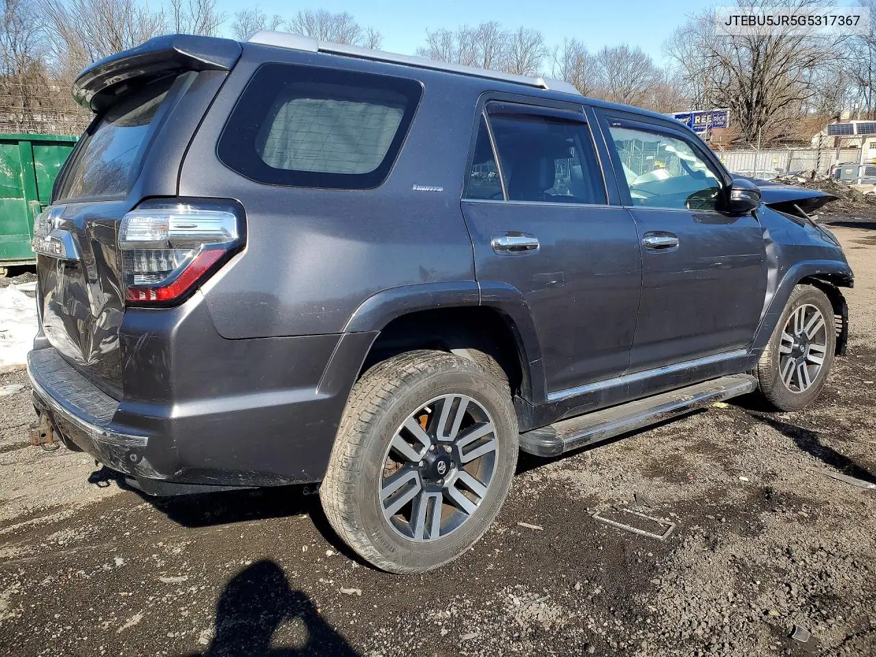JTEBU5JR5G5317367 2016 Toyota 4Runner Sr5/Sr5 Premium