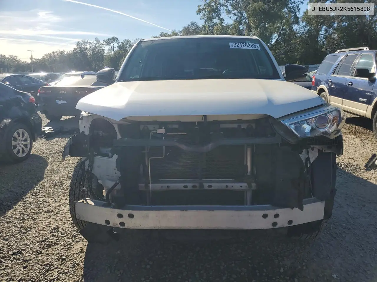 JTEBU5JR2K5615898 2019 Toyota 4Runner Sr5/Sr5 Premium