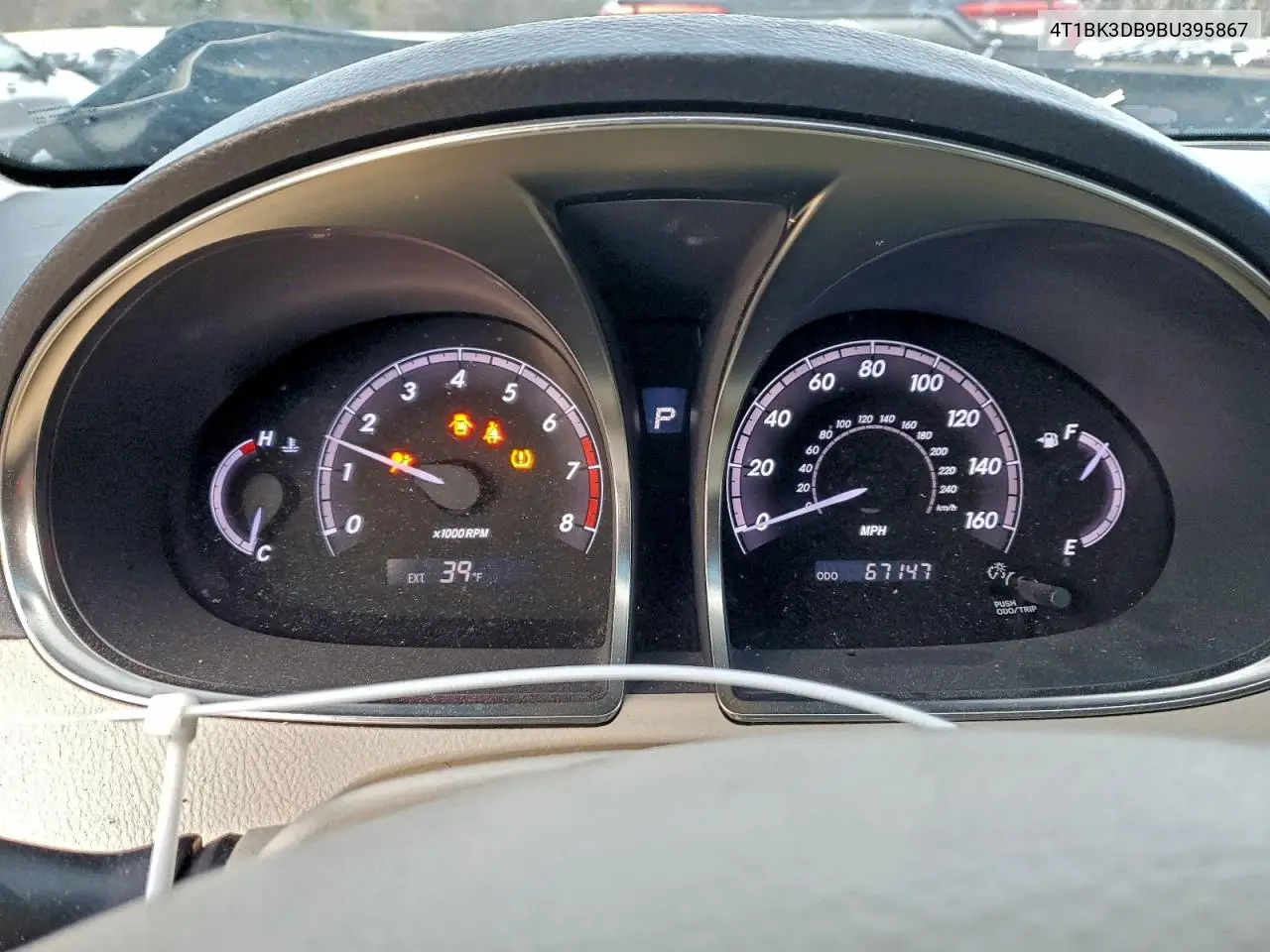 4T1BK3DB9BU395867 2011 Toyota Avalon Base