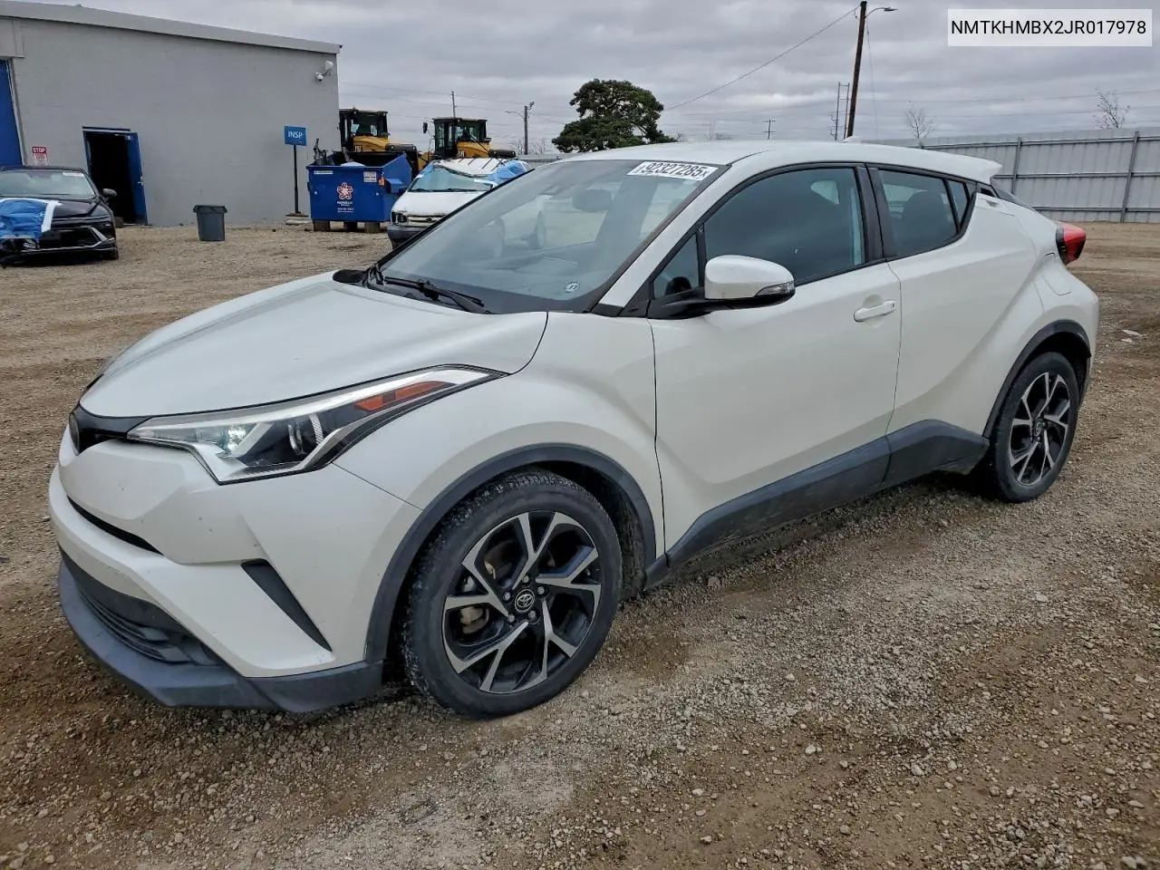 NMTKHMBX2JR017978 2018 Toyota C-Hr Xle