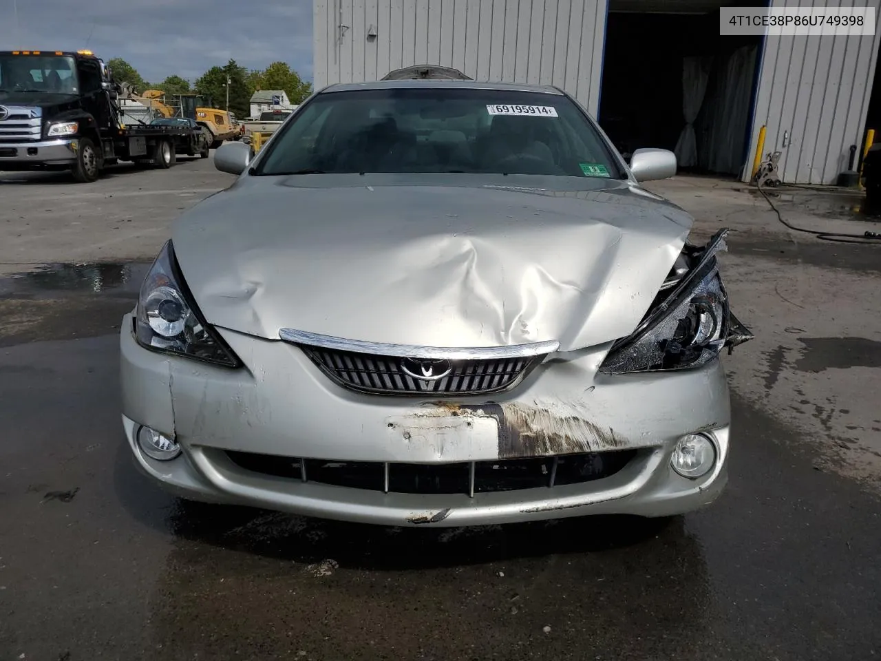 4T1CE38P86U749398 2006 Toyota Camry Solara Se