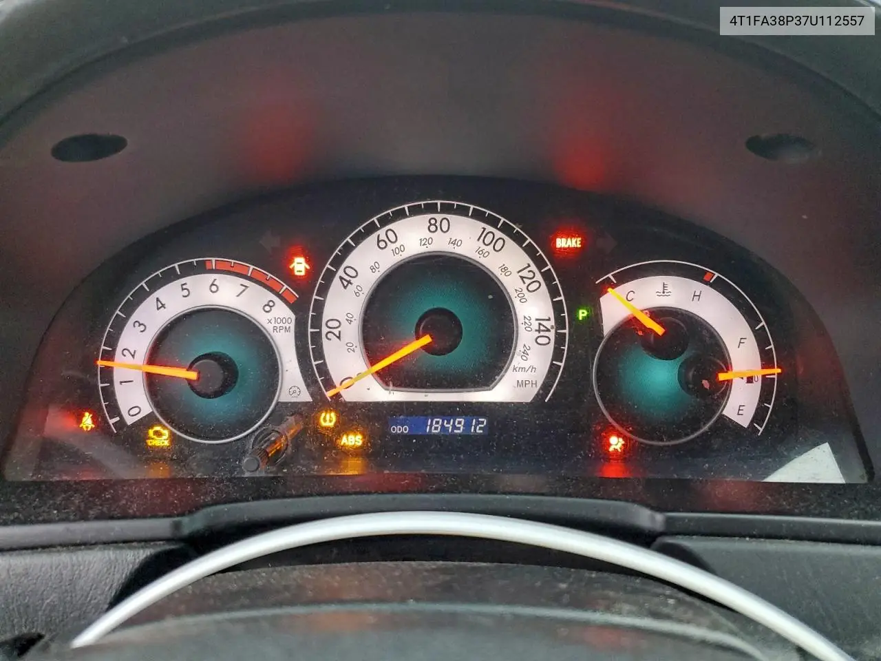 4T1FA38P37U112557 2007 Toyota Camry Solara Se