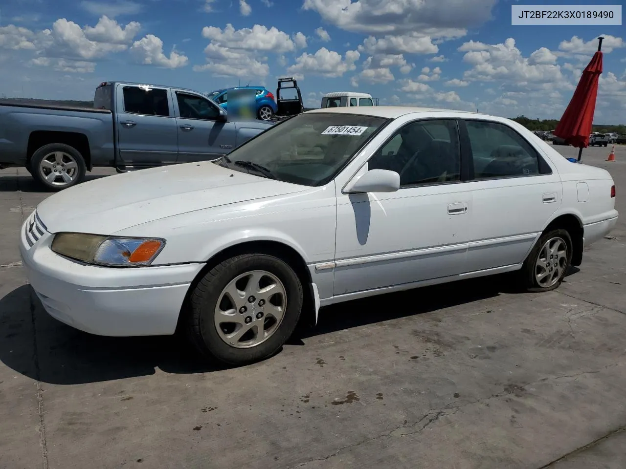 1999 Toyota Camry Le VIN: JT2BF22K3X0189490 Lot: 67501454